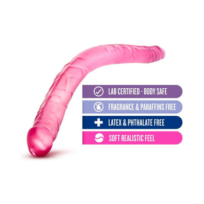 Blush B Yours 16 Inch Double Dildo – Realistic Pink