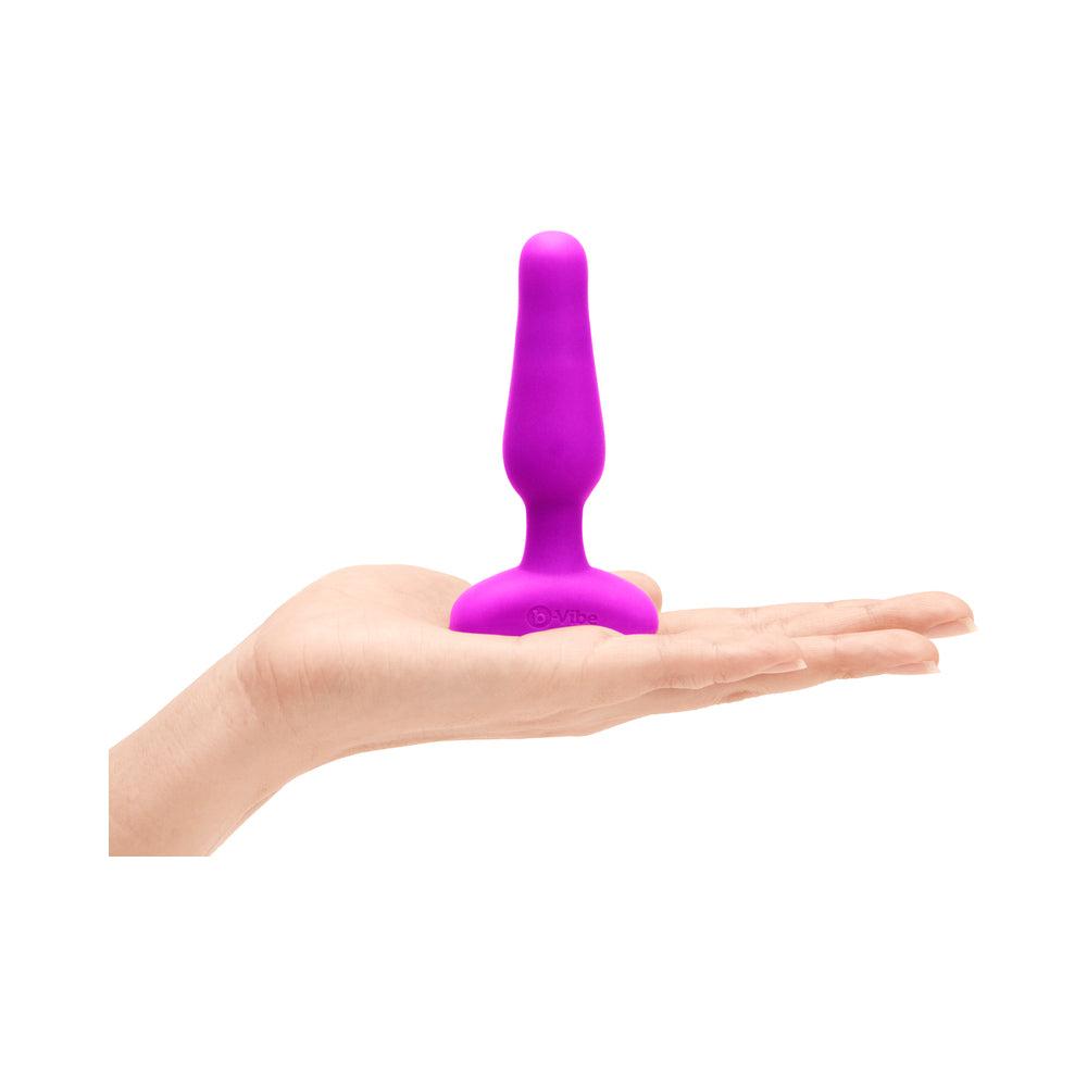 b-Vibe Novice Rechargeable Remote-Controlled Vibrating Silicone Anal Plug – Fuchsia