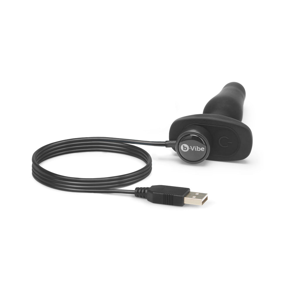 b-Vibe Novice Rechargeable Remote-Controlled Vibrating Silicone Anal Plug – Black
