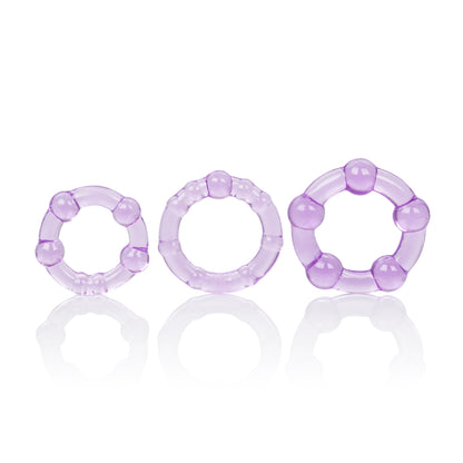 CalExotics Island Rings Beaded Rings Set – Purple – Waterproof