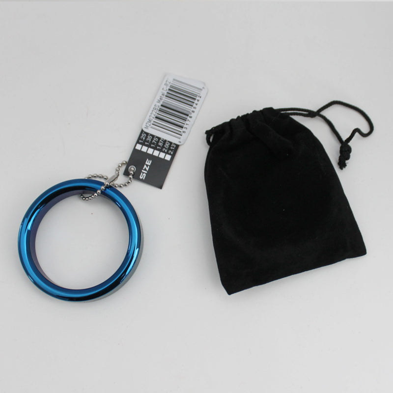 M2M Cock Ring Blue Steel 2in Diameter