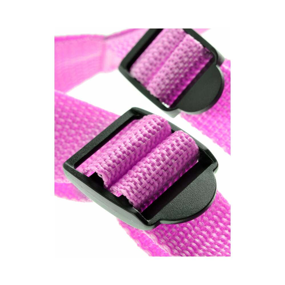 Dillio Adjustable Strap-On Suspender Harness Set with 7 in. Dildo – Pink