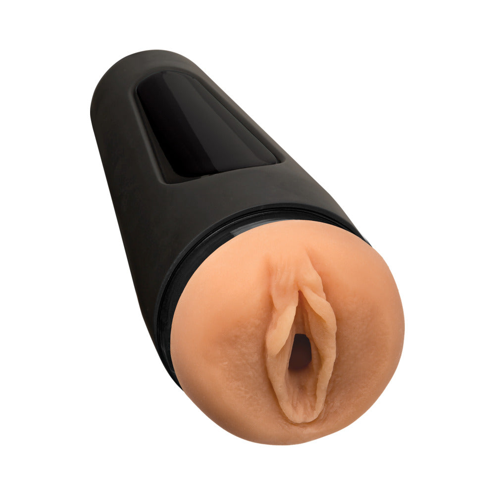 Doc Johnson Faye Reagan Ultraskyn Masturbator with Adjustable Suction – Vanilla/Ivory/Beige