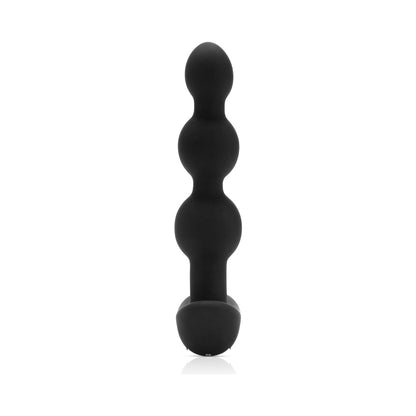 b-Vibe Triplet Rechargeable Remote-Controlled Vibrating Anal Beads – Black