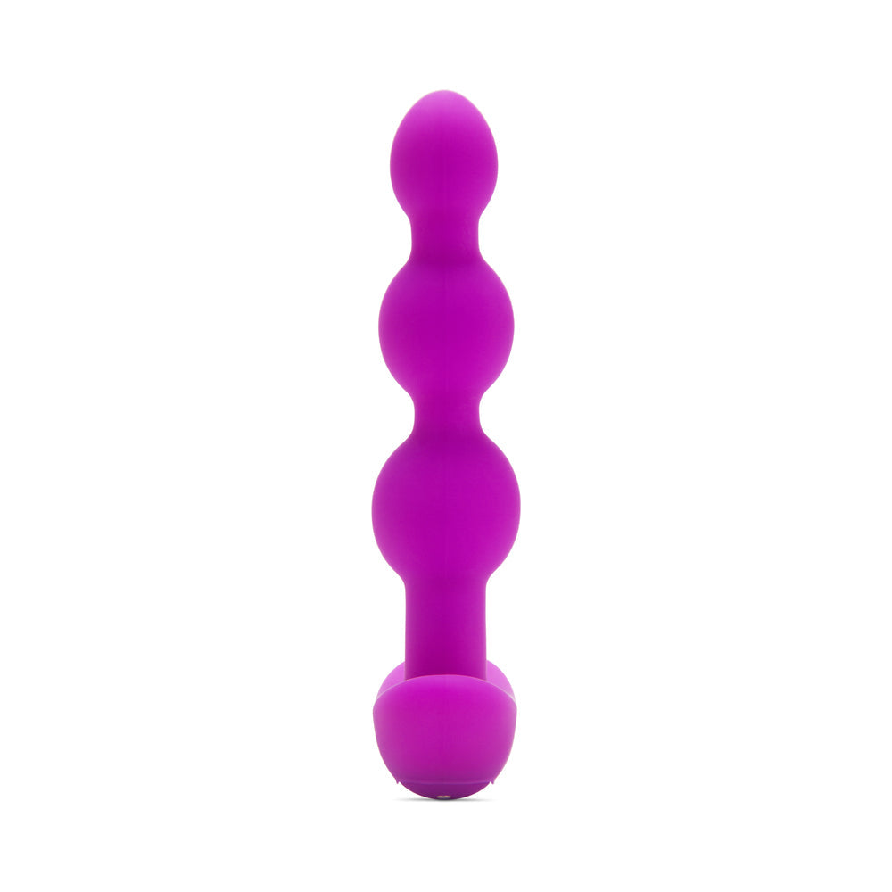 b-Vibe Triplet Rechargeable Remote-Controlled Vibrating Anal Beads – Fuchsia