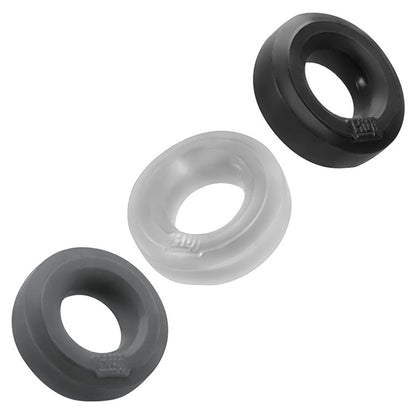 Hunkyjunk HUJ3 C-Ring 3 Pack - Super-Stretchy Grip - Multi
