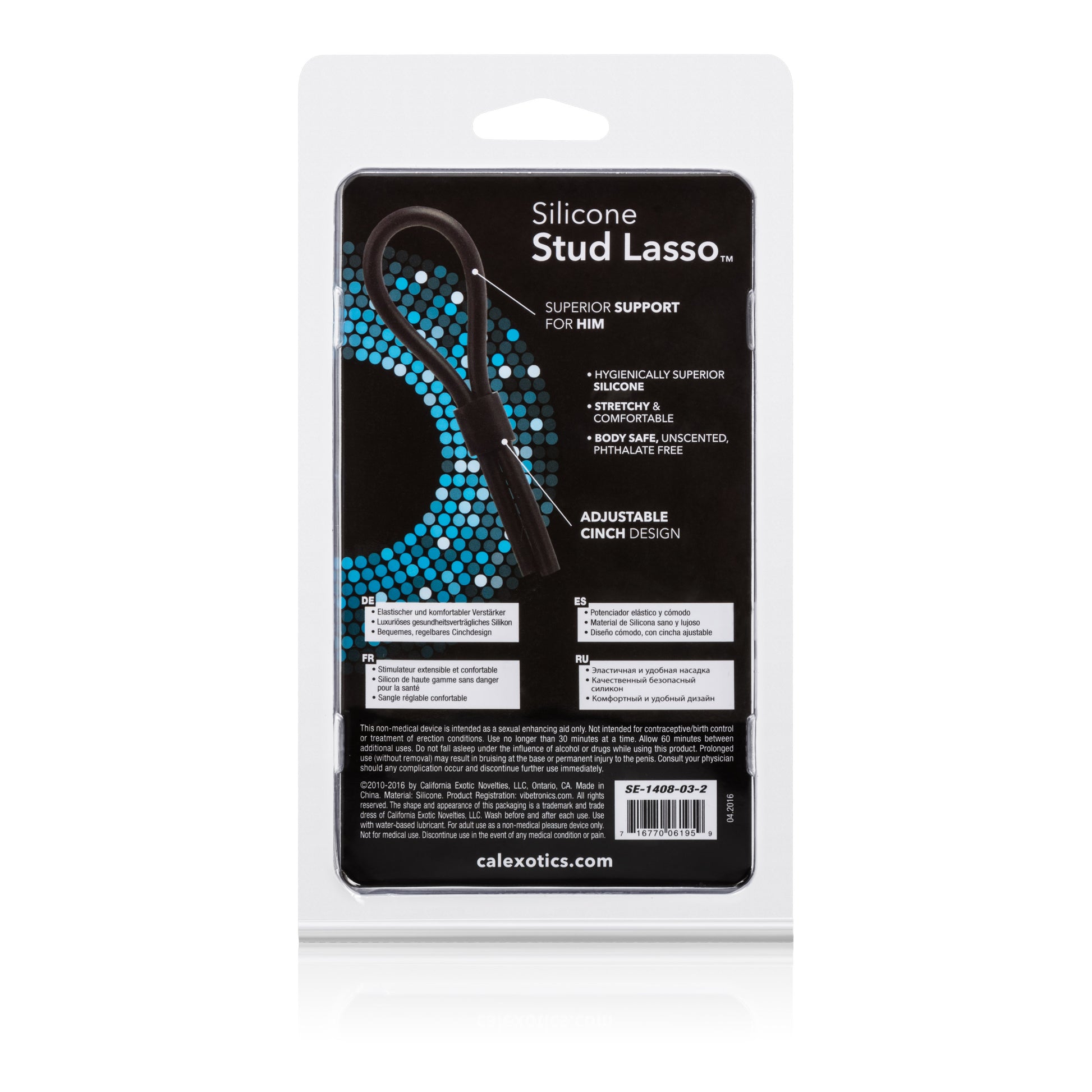 CalExotics Silicone Stud Lasso – Adjustable Erection Enhancer – Black