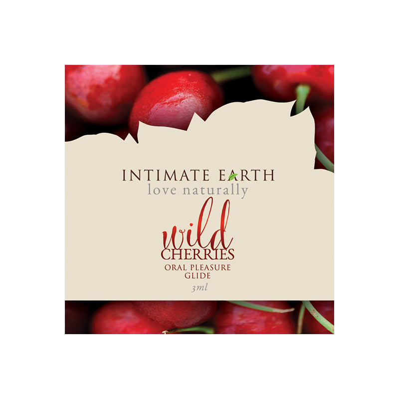 Intimate Earth Wild Cherry Flavored Lubricant – 3ml Foil