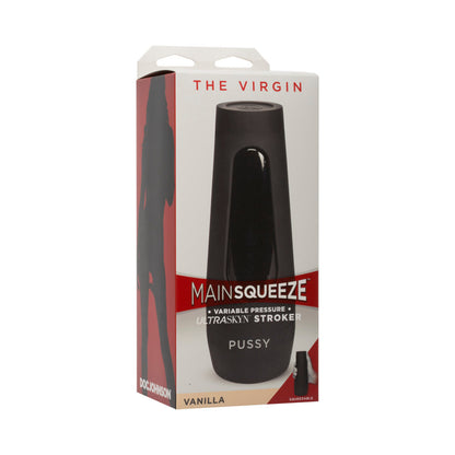 Doc Johnson Main Squeeze The Virgin Vanilla Textured Masturbator – Vanilla/Ivory/Beige
