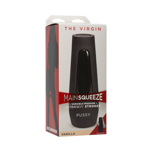 Doc Johnson Main Squeeze The Virgin Vanilla Textured Masturbator – Vanilla/Ivory/Beige