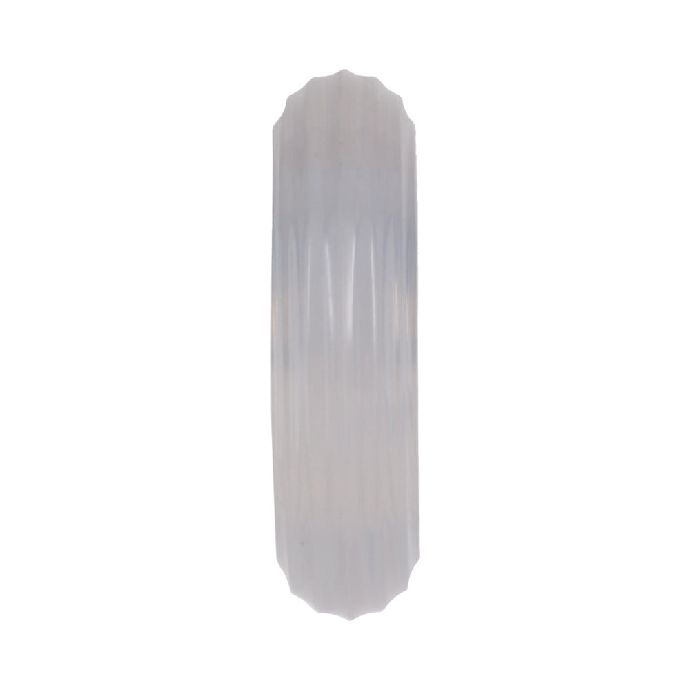 Rock Solid Ribbed Sila-Stretch Donut Silicone Cock Ring - Clear