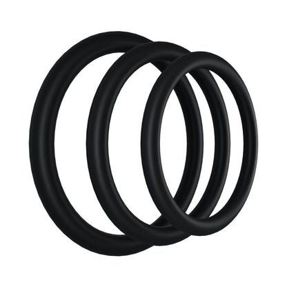 Rock Solid Tri-Pack Rubber Gasket Set – Black – 1.25in, 1.5in, 2in