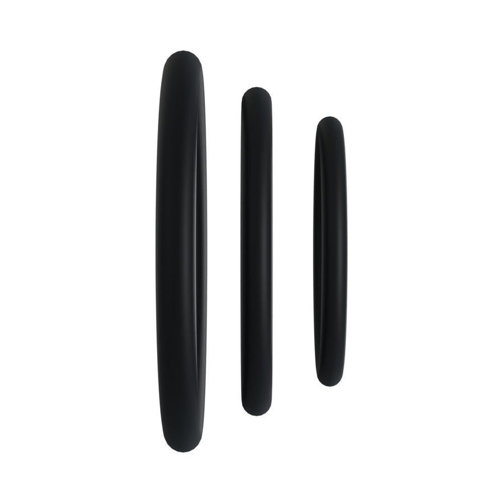 Rock Solid Tri-Pack Rubber Gasket Set – Black – 1.25in, 1.5in, 2in