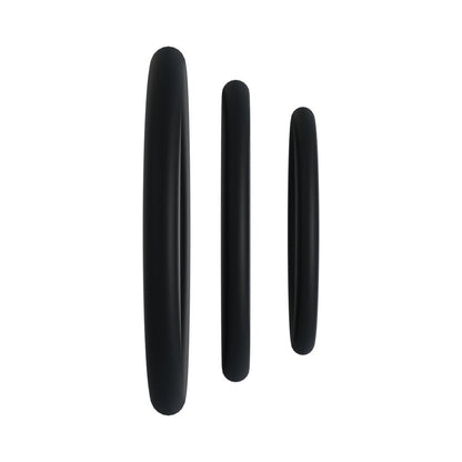 Rock Solid Tri-Pack Rubber Gasket Set – Black – 1.25in, 1.5in, 2in