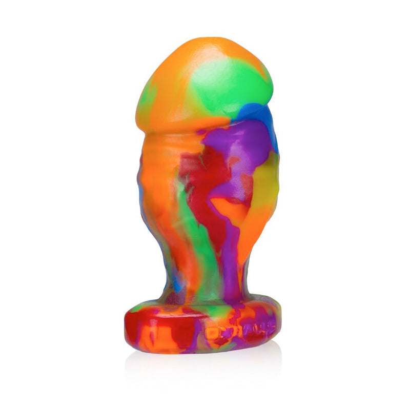 OxBalls Honcho-2 Medium Buttplug - Rainbow