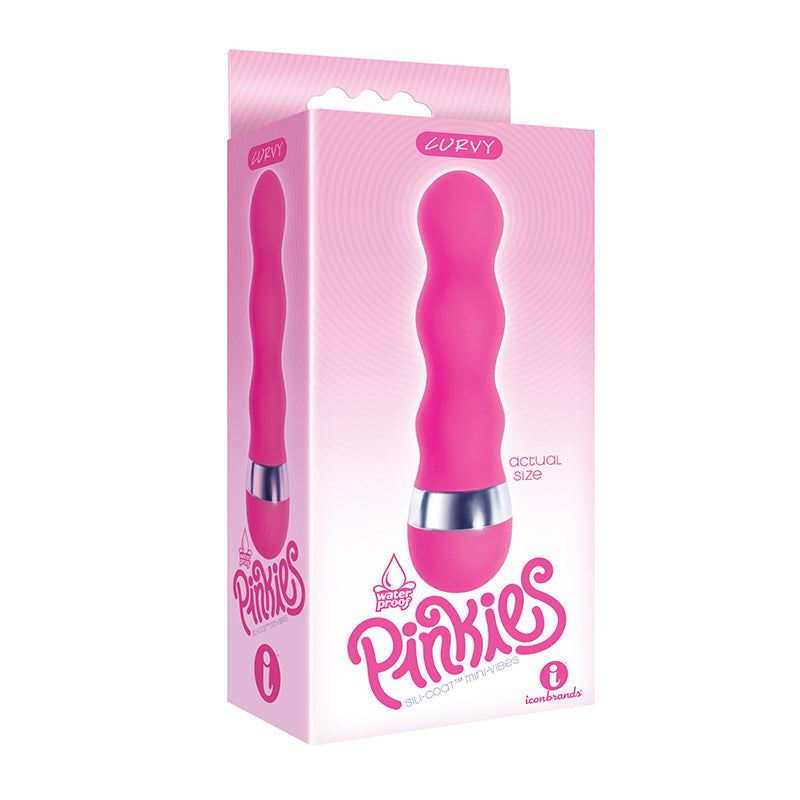 Icon Brands The 9''s Mini Vibe with SiliCoat Outer Layer – Light Pink