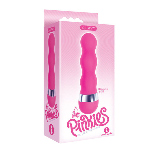 Icon Brands The 9''s Mini Vibe with SiliCoat Outer Layer – Light Pink