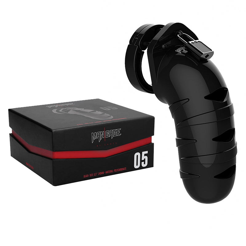 Shots ManCage Model 05 Adjustable Chastity Cock Cage - Black