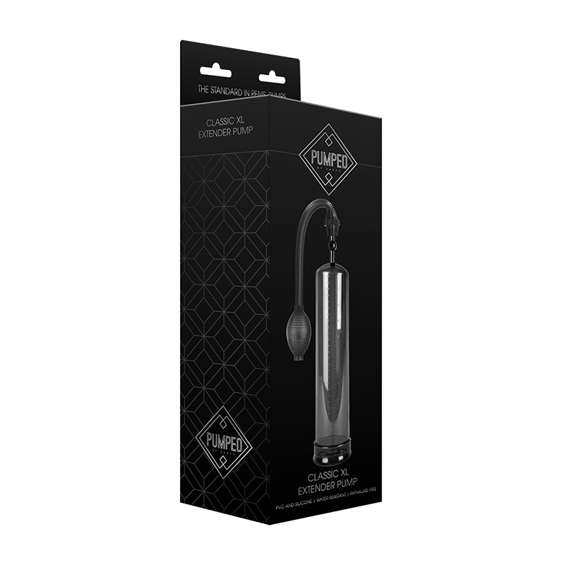 Pumped Classic XL Extender Penis Pump with Transparent Vacuum - Black