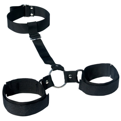 Sportsheets Sex & Mischief Shadow Adjustable Neck & Wrist Restraint - Black