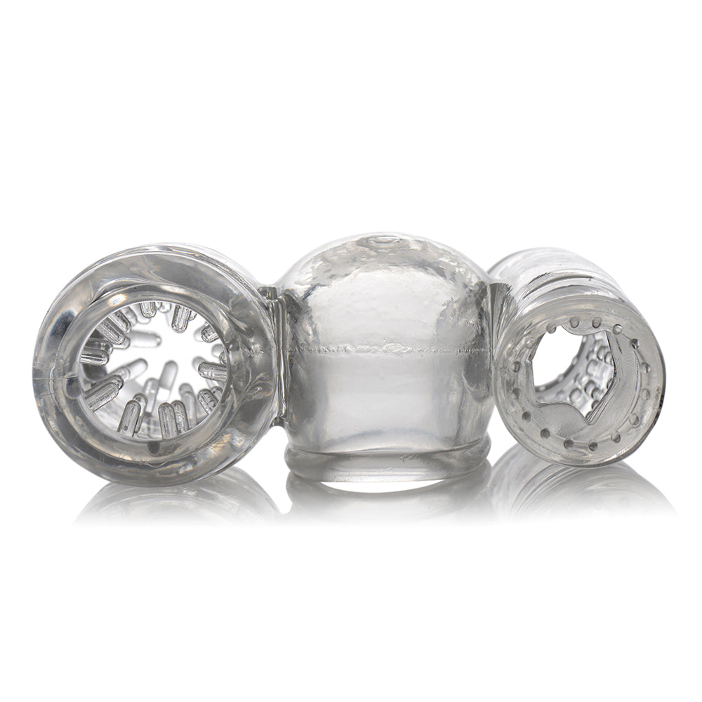 Wand Essentials Twin Turbo Strokers Attachment – Clear