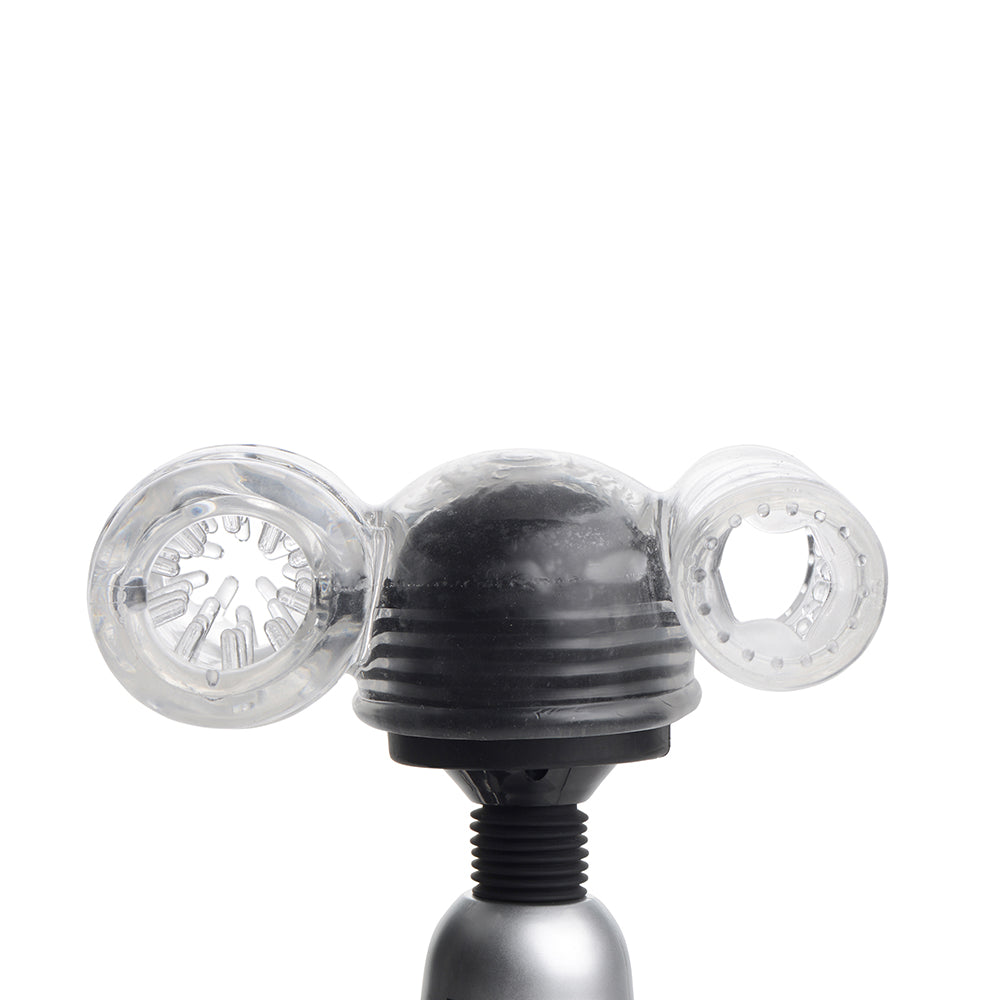 Wand Essentials Twin Turbo Strokers Attachment – Clear