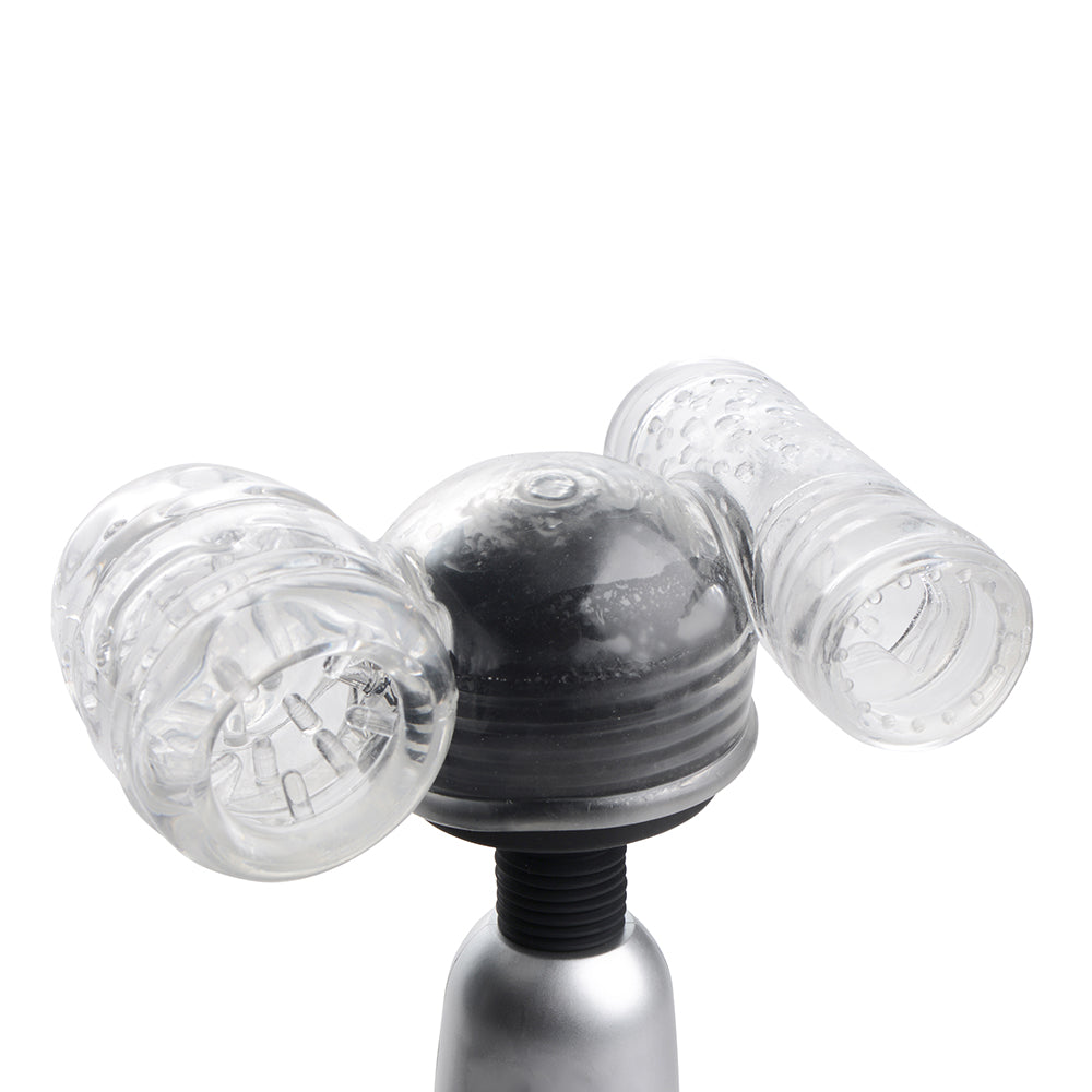 Wand Essentials Twin Turbo Strokers Attachment – Clear