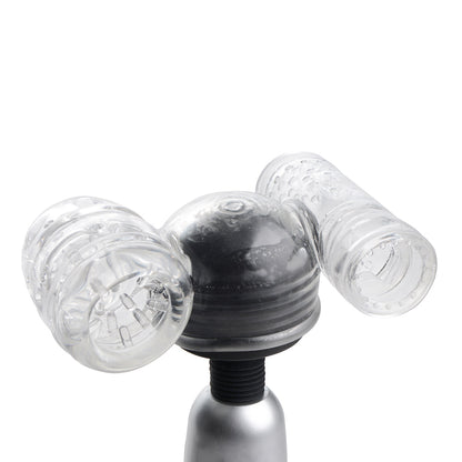 Wand Essentials Twin Turbo Strokers Attachment – Clear