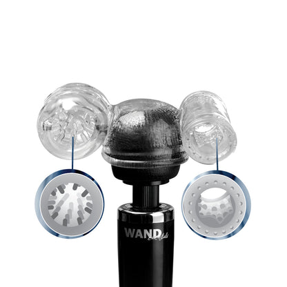 Wand Essentials Twin Turbo Strokers Attachment – Clear