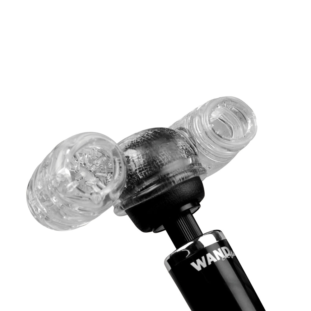 Wand Essentials Twin Turbo Strokers Attachment – Clear