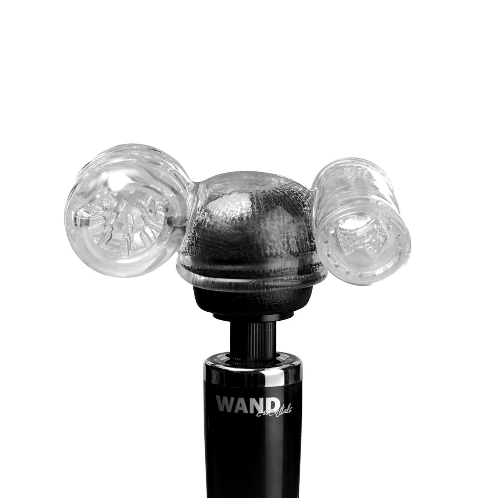 Wand Essentials Twin Turbo Strokers Attachment – Clear