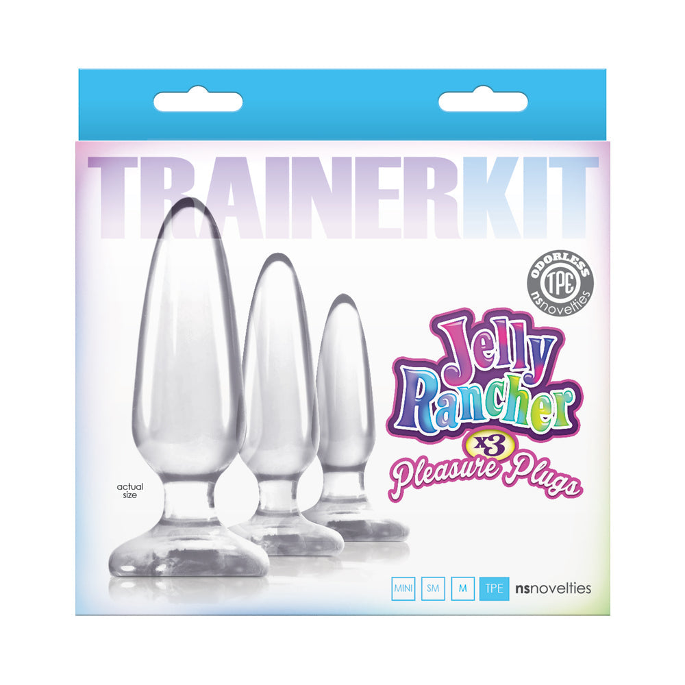 Jelly Rancher Pleasure Plugs Trainer Kit – Flexible Anal Plugs – Clear