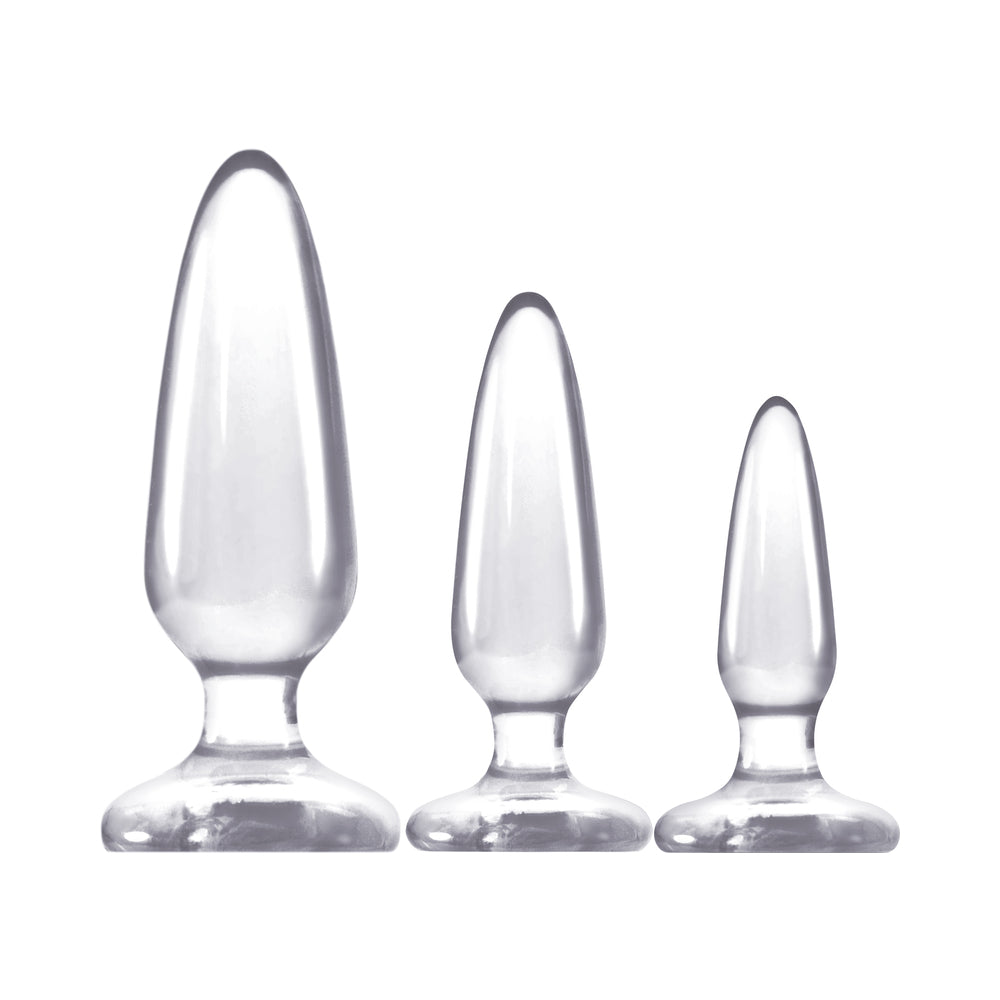 Jelly Rancher Pleasure Plugs Trainer Kit – Flexible Anal Plugs – Clear