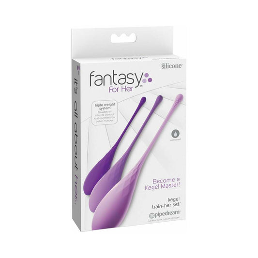 Fantasy For Her 3-Piece Silicone Kegel Train-Her Set – Assorted Colors