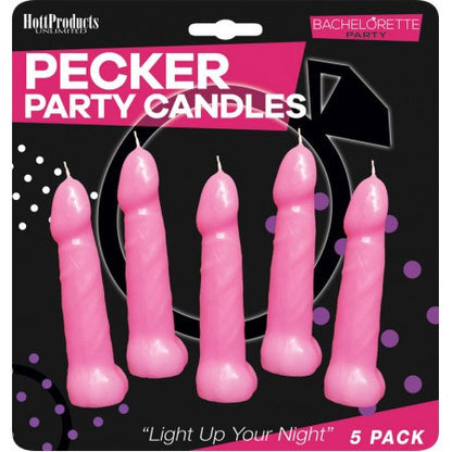 Hott Products Bachelorette Pecker Party Candles – Pink – 5 Pack