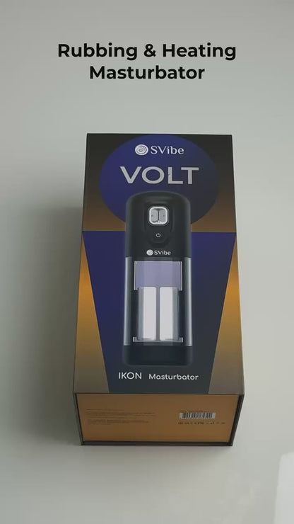 SVibe Ikon Volt Masturbator – Black – 9 Customizable Vibrations and Heating Function