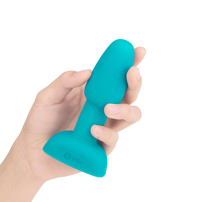 b-Vibe Rimming Plug Petite Rotating and Vibrating Remote Control Plug - Teal