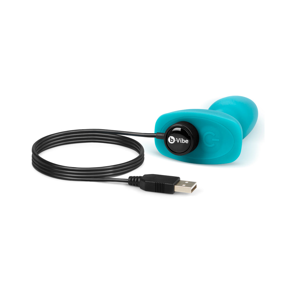 b-Vibe Rimming Plug Petite Rotating and Vibrating Remote Control Plug - Teal