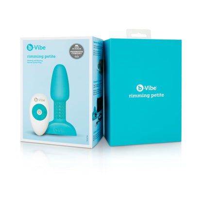 b-Vibe Rimming Plug Petite Rotating and Vibrating Remote Control Plug - Teal