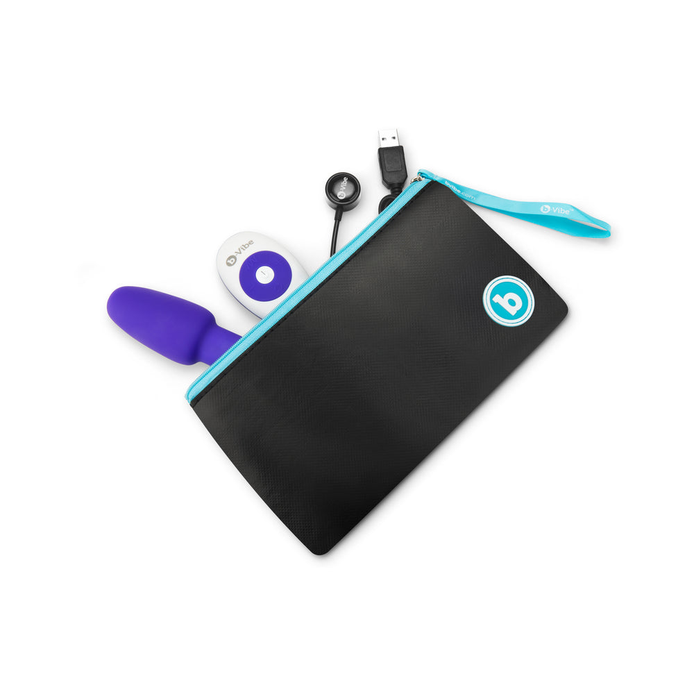 b-Vibe Rimming Petite Rotating and Vibrating Remote Control Plug – Purple