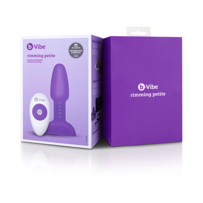 b-Vibe Rimming Petite Rotating and Vibrating Remote Control Plug – Purple