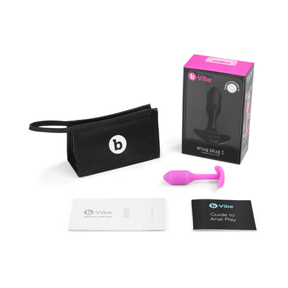 b-Vibe Snug Plug 1 Weighted Silicone Anal Plug – Fuchsia