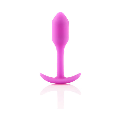 b-Vibe Snug Plug 1 Weighted Silicone Anal Plug – Fuchsia