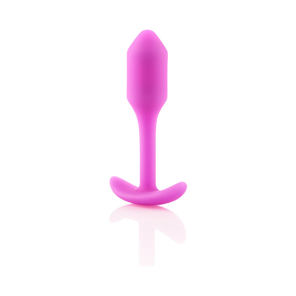 b-Vibe Snug Plug 1 Weighted Silicone Anal Plug – Fuchsia