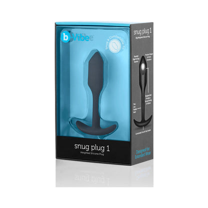 b-Vibe Snug Plug 1 Weighted Silicone Anal Plug – Black