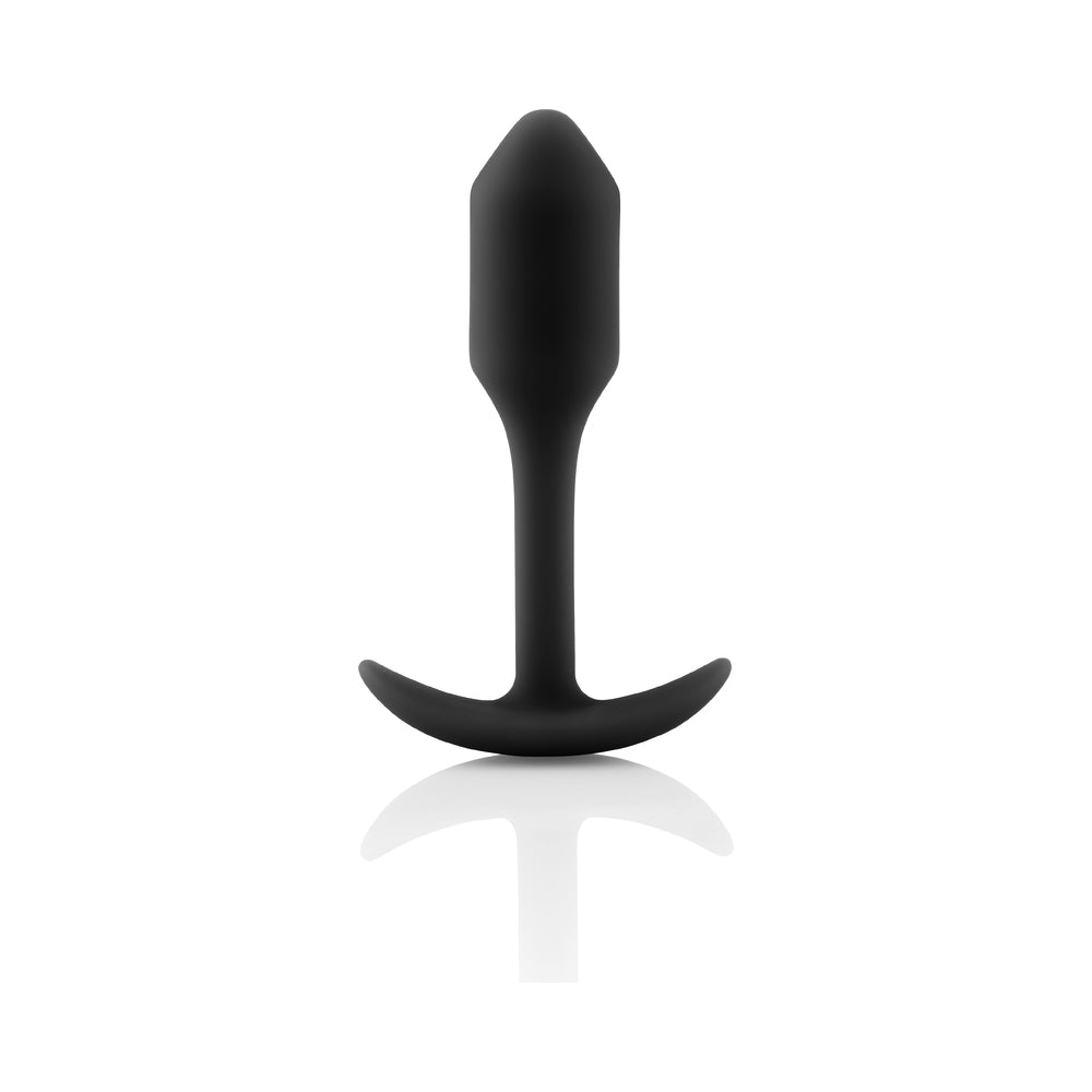 b-Vibe Snug Plug 1 Weighted Silicone Anal Plug – Black
