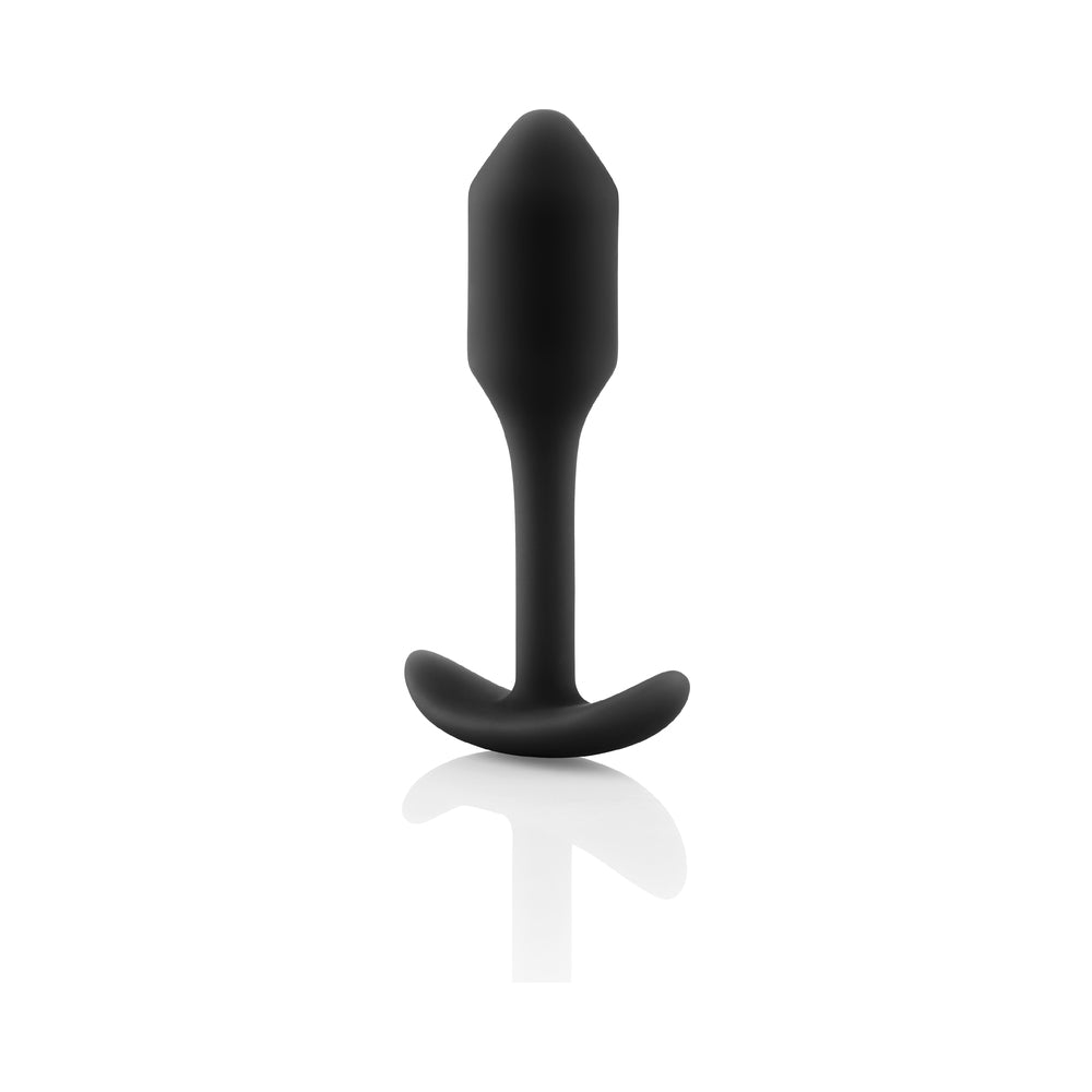 b-Vibe Snug Plug 1 Weighted Silicone Anal Plug – Black