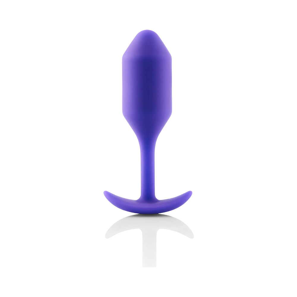 b-Vibe Snug Plug 2 Weighted Silicone Anal Plug – Purple