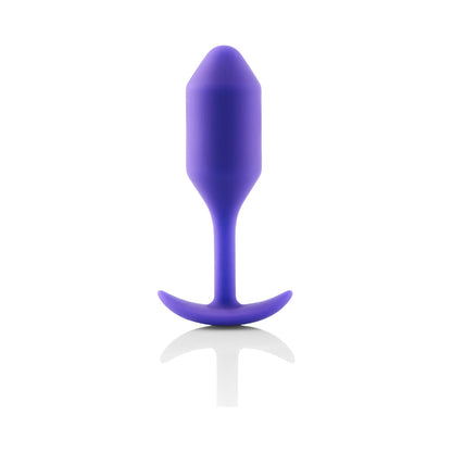 b-Vibe Snug Plug 2 Weighted Silicone Anal Plug – Purple