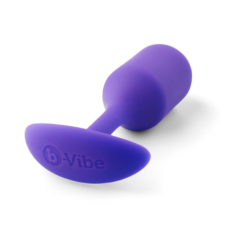b-Vibe Snug Plug 2 Weighted Silicone Anal Plug – Purple
